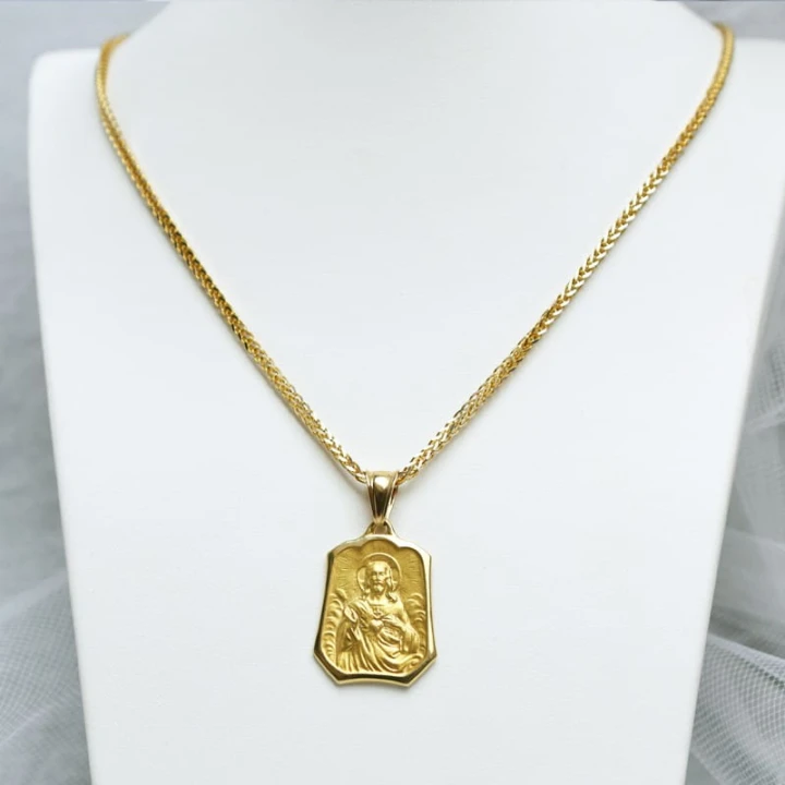 Złoty Szkaplerz, dwustronny medalik Matka Boża pr.585 XL