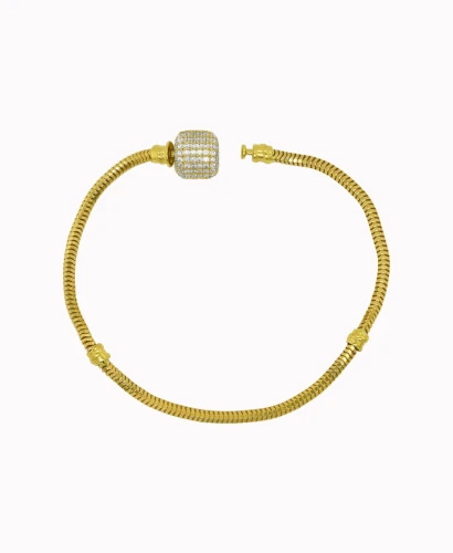 Złota Modułowa bransoletka Baza 18,5cm