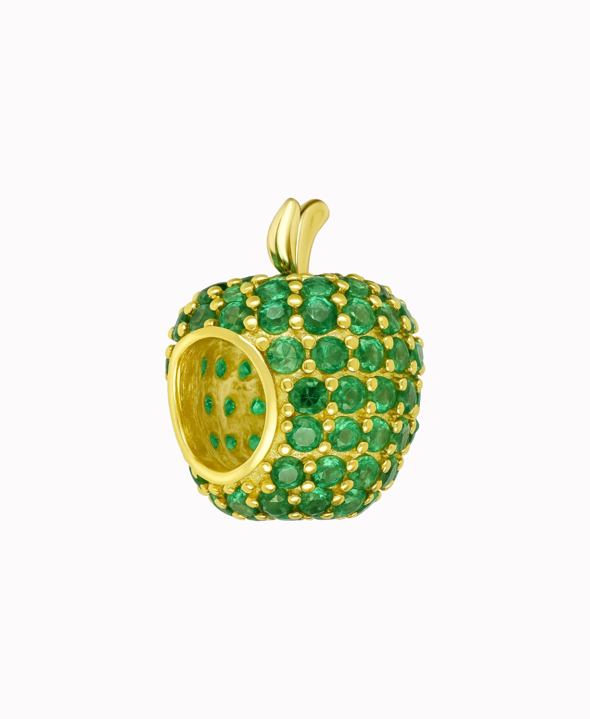 Charms Jabłko Modułowej bransolety  Green Pamiątka pr585 złoto