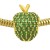 Charms Jabłko Modułowej bransolety  Green Pamiątka pr585 złoto