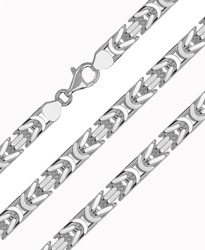 Srebrny łańcuszek splot Królewski 55cm 159g pr. 925