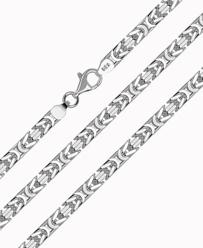 Srebrny łańcuszek splot Królewski 60cm 78g pr. 925