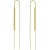 Złote kolczyki przewlekane z błyszczącymi kuleczkami pr. 585