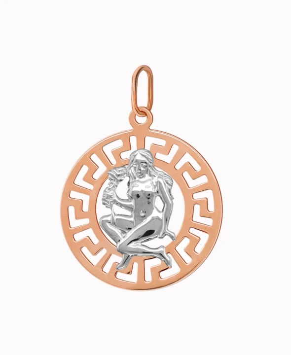 Panna znak zodiaku przywieszka pamiątka Czerwone i białe złoto pr. 585