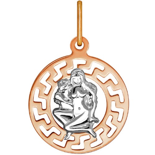 Panna znak zodiaku przywieszka pamiątka Czerwone i białe złoto pr. 585