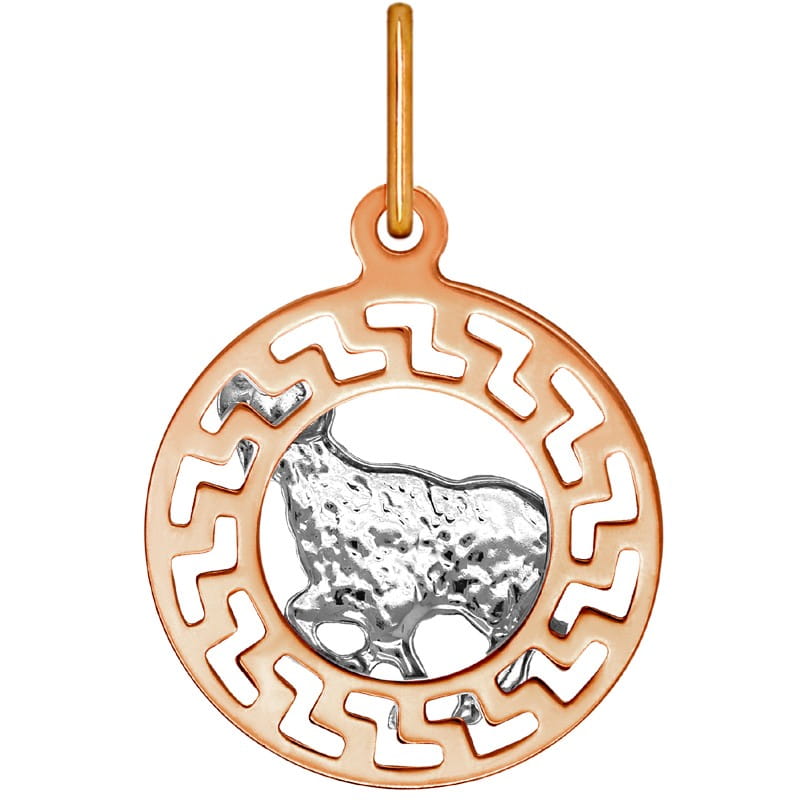 Baran znak zodiaku przywieszka pamiątka Czerwone i białe złoto pr.585