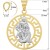 Wodnik znak zodiaku L przywieszka pamiątka z białym złotem 585