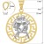 Bliźnięta znak zodiaku L przywieszka pamiątka z białym złotem 585