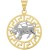 Byk znak zodiaku L przywieszka pamiątka z białym złotem 585