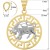 Byk znak zodiaku L przywieszka pamiątka z białym złotem 585