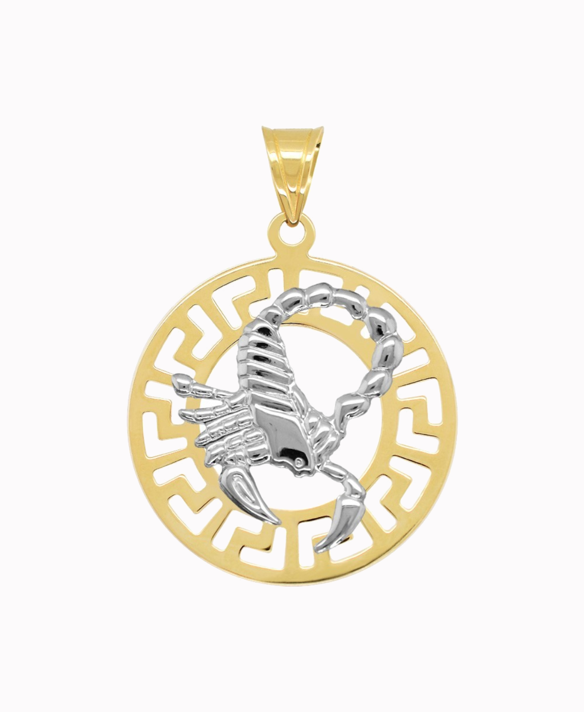 Skorpion znak zodiaku L przywieszka pamiątka z białym złotem 585