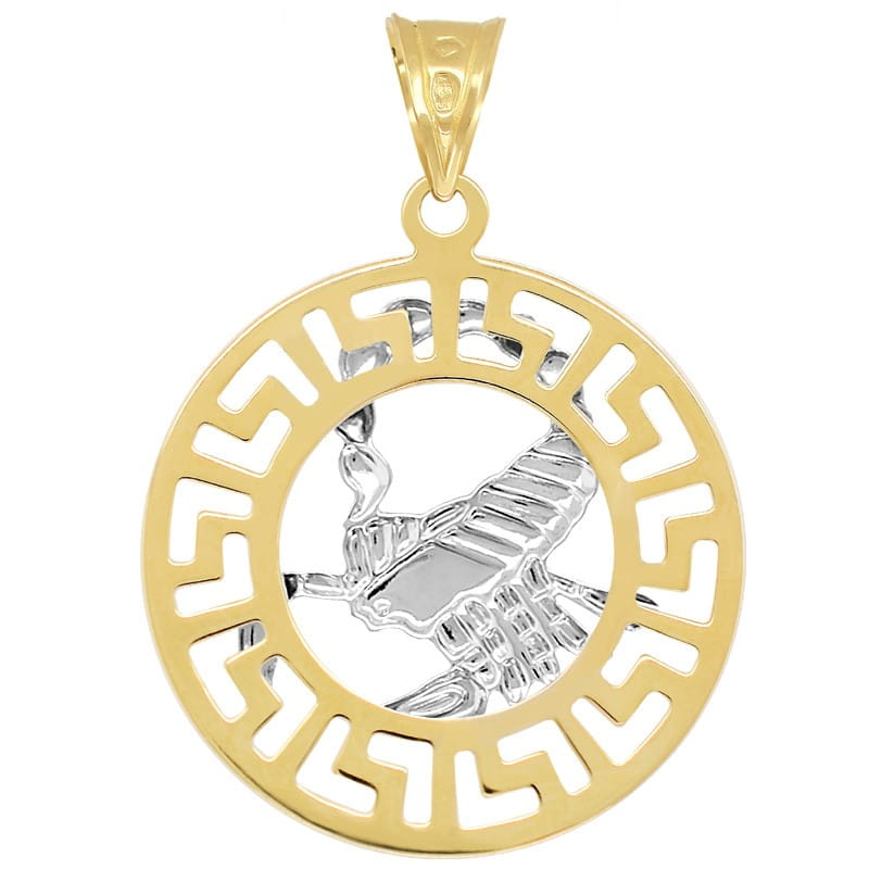 Skorpion znak zodiaku L przywieszka pamiątka z białym złotem 585
