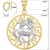 Strzelec znak zodiaku L przywieszka pamiątka z białym złotem 585