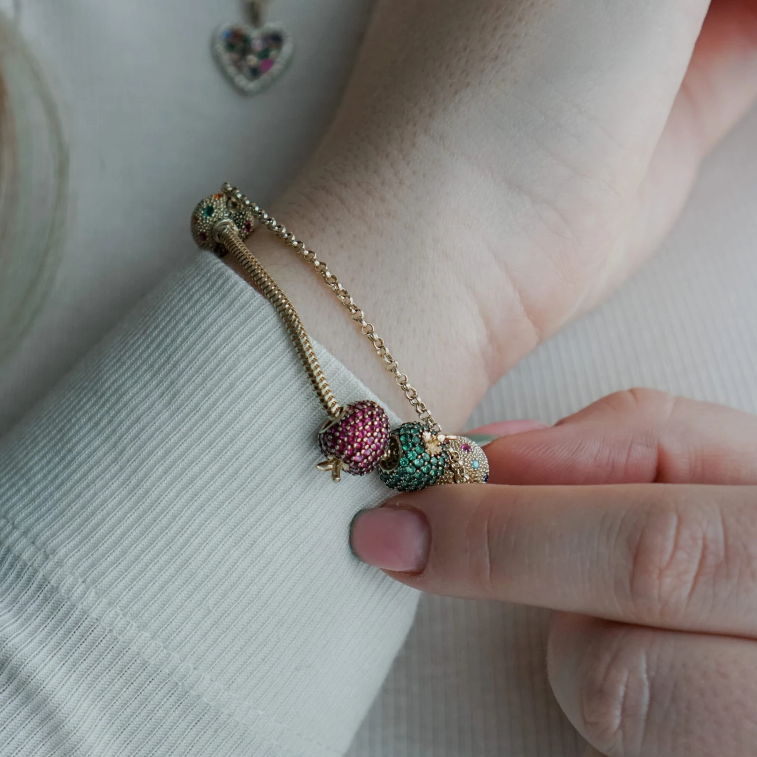 Charms Jabłko do Modułowej bransolety DISCO Pamiątka pr.585