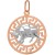 Byk znak zodiaku L przywieszka pamiątka Czerwone i białe złoto pr.585