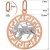 Byk znak zodiaku L przywieszka pamiątka Czerwone i białe złoto pr.585