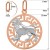 Lew znak zodiaku L przywieszka pamiątka Czerwone i białe złoto pr.585