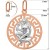 Panna znak zodiaku L przywieszka pamiątka Czerwone i białe złoto pr.585