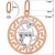 Koziorożec znak zodiaku L przywieszka pamiątka Czerwone i białe złoto pr.585