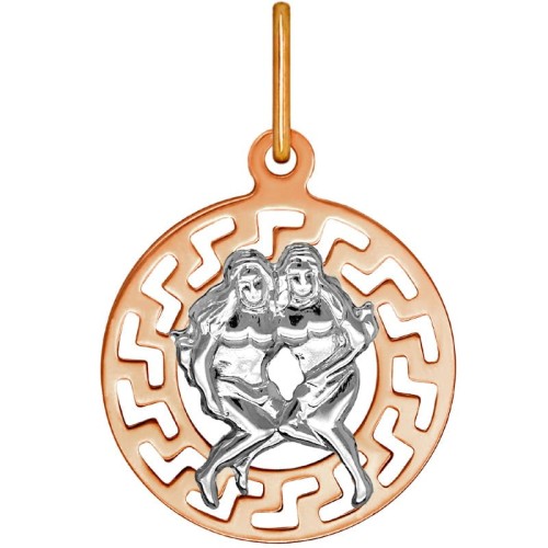 Znak zodiaku przywieszka Bliźnięta złoto pr.585