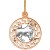 Znak zodiaku przywieszka Bliźnięta złoto pr.585