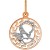 Znak zodiaku przywieszka Bliźnięta złoto pr.585