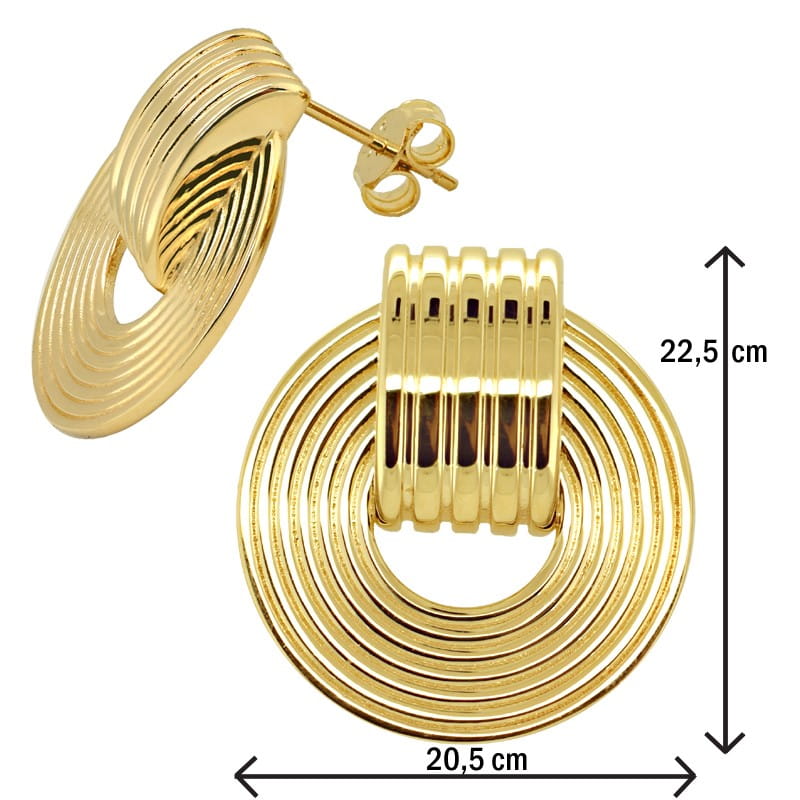 Złote kolczyki koła Harmonii 4,46g sztyft złoto próba 585