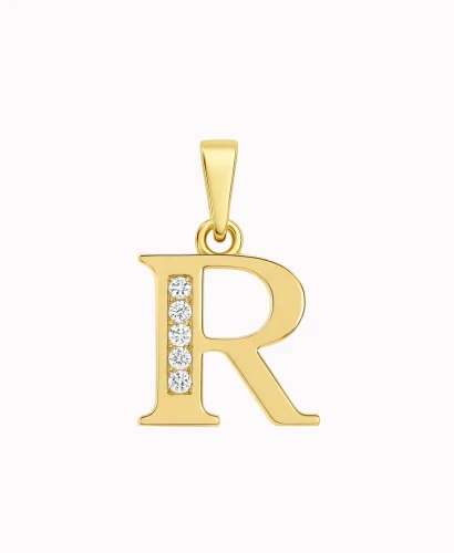 Złota zawieszka literka R pr. 585