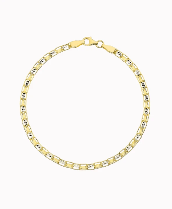 Płaska bransoletka zegarkowa diamentowana pr. 585